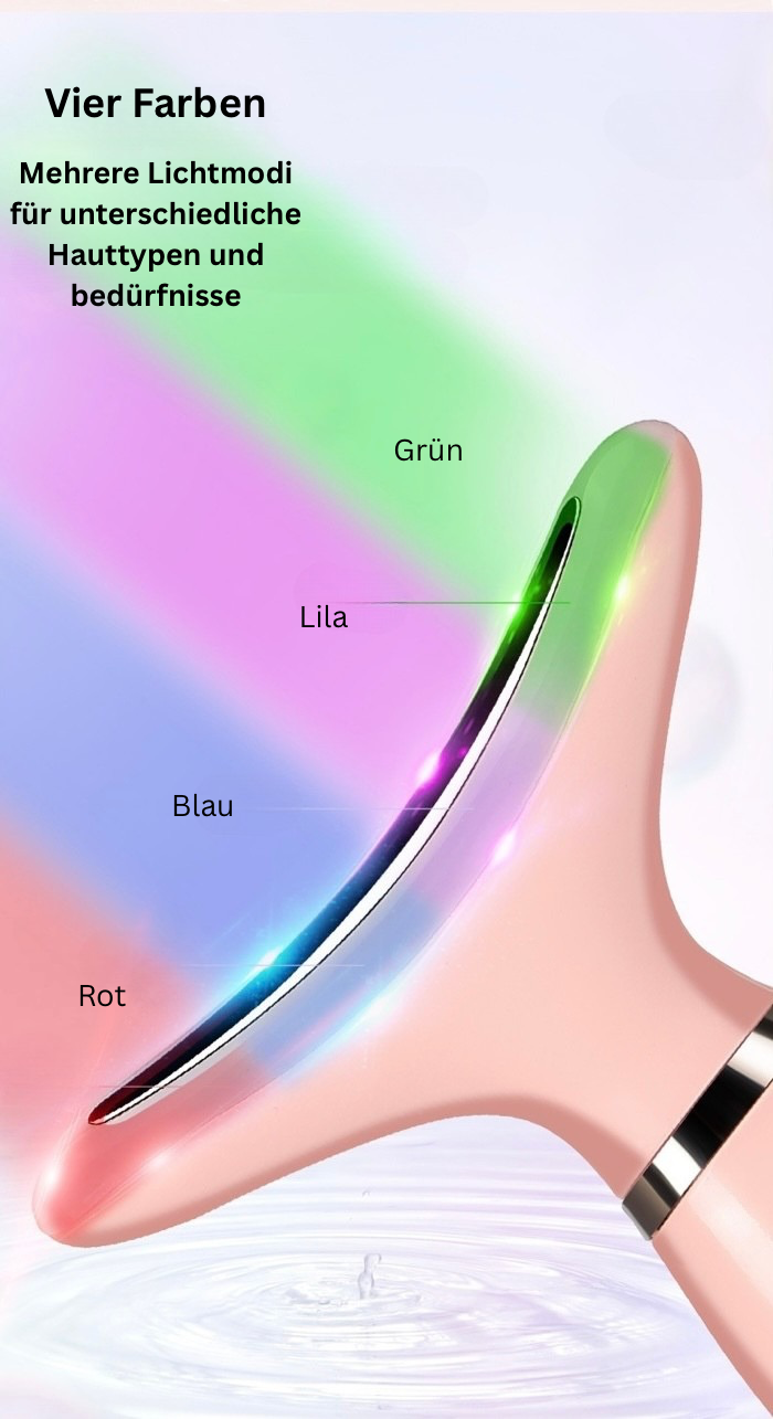 Vibraglow™ Gesichtsmassagegerät mit Lichttherapie & Wärmewirkung - gegen Akne & unreine Haut